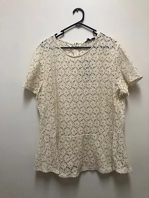 $16.04 • Buy Size 22 ASOS Curve Ivory Lace Top
