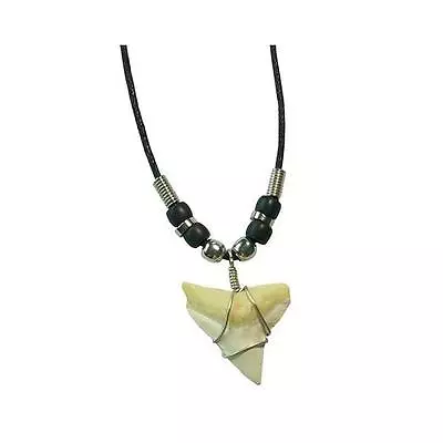 BULL SHARK TOOTH NECKLACE Mens Womens Jewelry JL447 Sharks Teeth Silver Beads • $7.11