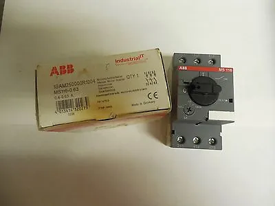 New Abb Manual Motor Starter Ms116-0.63 0.4-0.63a A Amp 3 Pole Ms116063 • $15