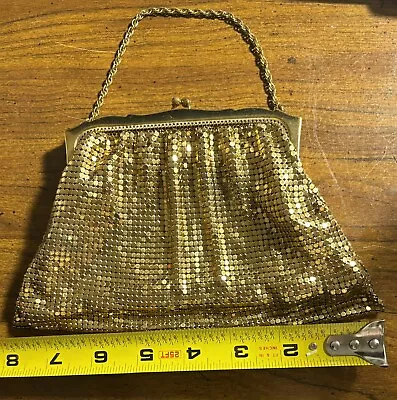 Whiting & Davis Gold Tone Mesh Purse Flapper Bag Vintage/Antique  • $5