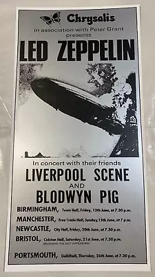 Led Zeppelin - In Concert With Their Friends Silver Gloss Music Tour Poster NEW • $9.99