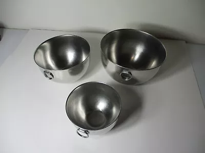 Revere Ware Stainless D-Ring Nesting Bowls Set Of 3 • $24.99