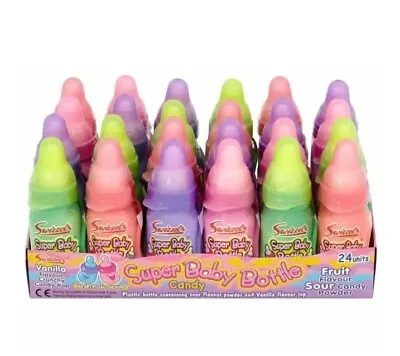 24 X 27g -  Swizzels Super Baby Bottle Candy Novelty Sherbet Sweets Bottles   • £21.99