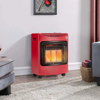 4.2kw Portable Mini Gas Cabinet Heater Home Calor Butane Hose Regulator Wheeled • £79.95