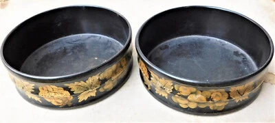 £8.70 • Buy NO RESERVE Regency C1810  Lacquered  Papier Mâché Bottle Coaster Vinatge Antique