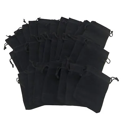 50 100 Black 3 X 4” 4 X6  5x7  Jewelry Pouches Velvet Gift Bags Wedding Favors  • $26.50