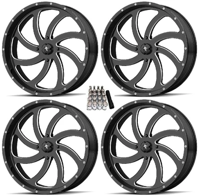 $2324 • Buy MSA M36 Switch UTV Wheels/Rims Milled 24  Polaris RZR Turbo S / RS1 (4)