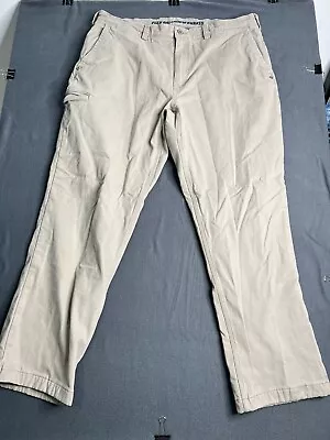 Duluth Trading Pants Mens 38x32 Beige Flex Ballroom Khakis Flannel Lined • $4.11