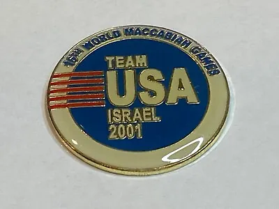 JCC Maccabi Team Jewish Youth Games Lapel Pin Israel 2001 16th World MACCABIAH • $19.99