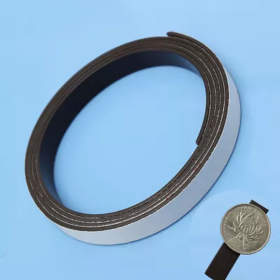 1m Self Adhesive Magnetic Stripe Strong Magnet Strip Tapes 1m X 15mm X 1.5mm • $4.75