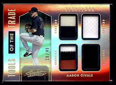 2020 Absolute Aaron Civale 16/49 Tools Of The Trade 4 Swatch Spectrum Red • $9.99