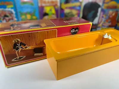£10 • Buy Vintage Sindy Doll Yellow Bath 1975 Pedigree Bathroom Boxed 44540