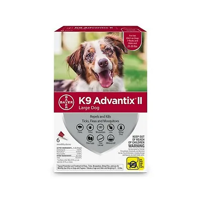 K9 Advantix II Dogs 21-55 Lb 6 Pack (6 Month Supply) • $79.98