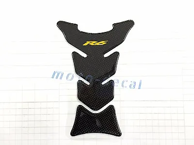 Real Carbon Fiber For YZF-R6 600 R6 Emblem Tank Decal Protector Pad 3D Sticker • $19.85