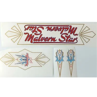Malvern Star Large 'Fan' Style Decals For Vintage Bicycle • $65