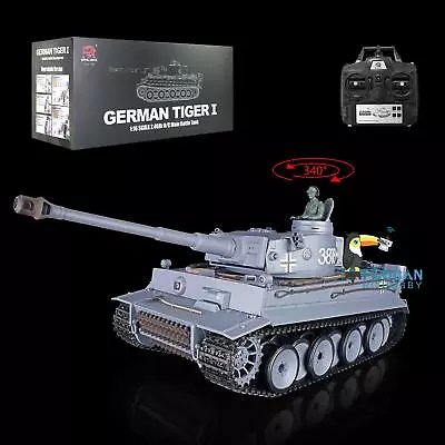 Heng Long 1/16 7.0 Plastic German Tiger I RC Military Tank W/ Smoking Sound 3818 • $123.98