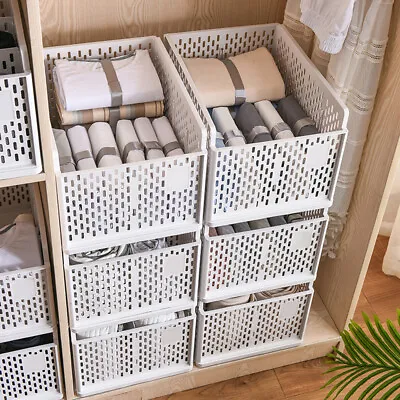 Stackable Wardrobe Drawer Units Organizer Clothes Closet Storage Box Shelves UK • £9.95