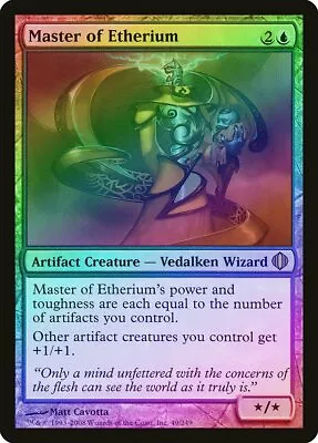 Master Of Etherium FOIL Shards Of Alara HEAVILY PLD Artifact Rare CARD ABUGames • $1.55