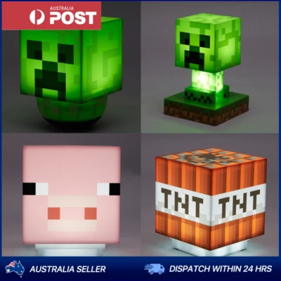 $32.99 • Buy Minecraft Light Lamp Creeper TNT PIG Light Kids Fun Toy Gamer Gift