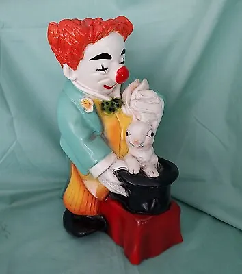 Vtg Colorful Universal Statuary Corp Clown Pulls Rabbit From Hat 1980 688 • $45.50