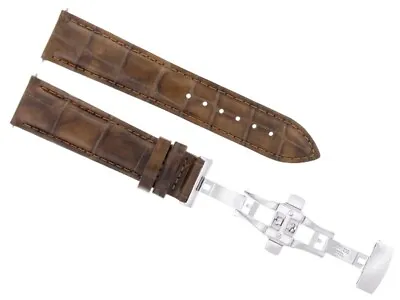 22mm Leather Watch Band Strap For Bulova Accutron 96c121 Watch Clasp Light Brown • $29.95