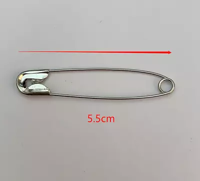 Safety Pins Extra Large  5.5cm Silver Chrome 25 Pack Posted Same Day  • £2.75