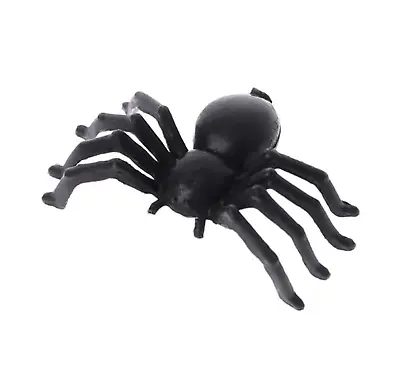 20 Small Halloween Creepy Party Decoration Fake Plastic Toys Funny Black Spiders • £2.69
