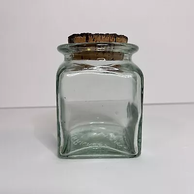 Vintage Ben Rickert Glass Jar Canister With Original Cork Lid  Made In Spain VTG • $19.99