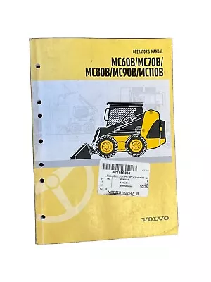 VOLVO MC60B MC70B MC80B MC90B MC110B Skid Steer Loader Operators Manual • $59