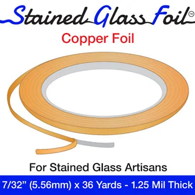 Stained Glass 7/32  Copper Foil - 1.25 Mil. Thick • $7.78