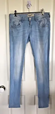 $19.99 • Buy Bershka Original Light Denim Skinny Jeans Size 10 Faded Design