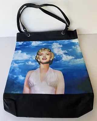 Marilyn Monroe Tote Bag Black Zip Closure Pocket Handles New In Packaging Casual • $23.50