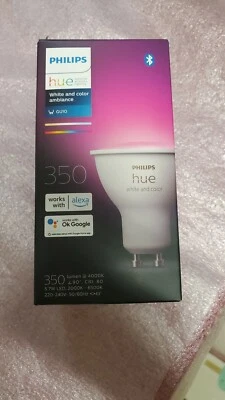 $48 • Buy PHILIPS HUE 5.7W 350lumen GU10 LED WHITE AND COLOR AMBIANCE GLOBE  RRP $89.95