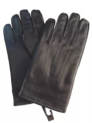 Aris Isotoner Mens Leather GlovesBlack Large  • $41.25