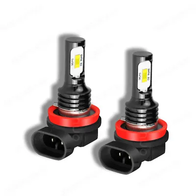 2X LED Fog Light Bulbs H8 H11 Fog Light Bulb White 6500K High Power DRL Lamps • $11.99