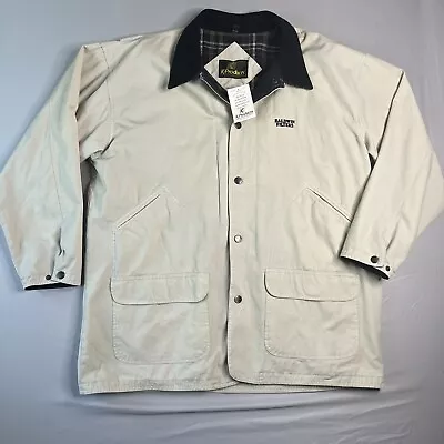 VTG K-Products Jacket Men's Size XL Beige Big & Tall Heavy Cotton Button New NWT • $31.99