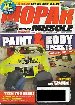 Mopar Muscle Magazine December 2008 Excellent Condition Dodge Plymouth Chrysler • $8.50