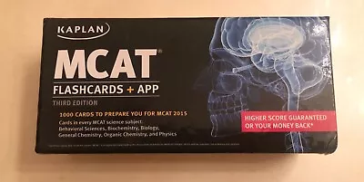 Kaplan MCAT Medical School Flashcards + App - 3rd Edition 2015 - 1000 Cards • $10