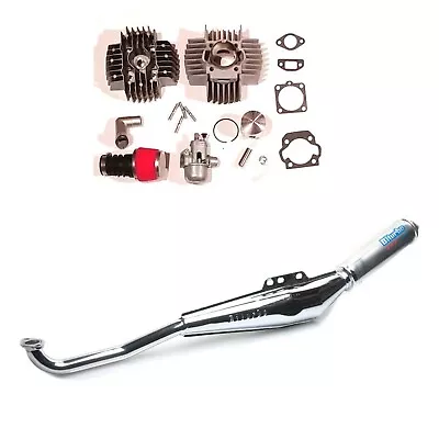 PUCH 70cc 45mm Hi Performance Big Bore Complete Kit W Exhaust For ZA50 E50 Moped • $287.50