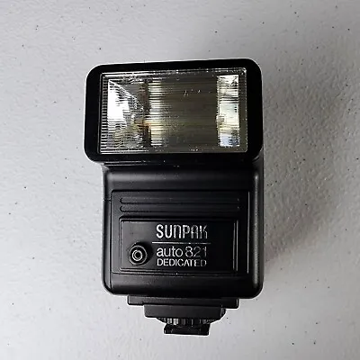 Sunpak Auto 821 Dedicated Camera Flash For Film Cameras Minolta UNTESTED • $2.99