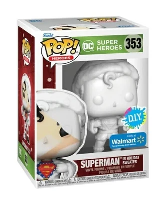 $14.99 • Buy Funko Pop DC Heroes Superman In Holiday Sweater 353 DIY Walmart Exclusive Figure