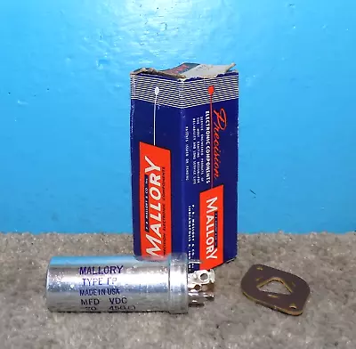 NOS Mallory FP230A Electrolytic Can Capacitor 20/50uf@450V/250V Tested • $29.95