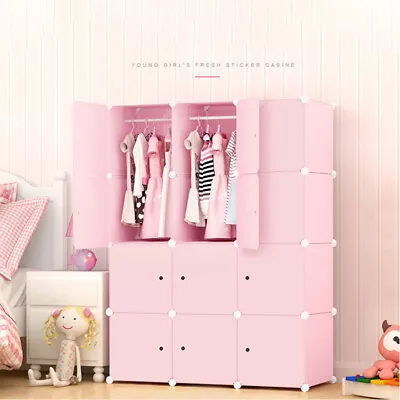 Fashion Macaron Color 8/12/16 Cubes Storage Kid Cabinet Wardrobe Toy Book Shelve • $43.99