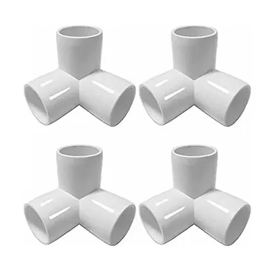 4x 3way Tee 1 Inch PVC Fittings Corner Cross Elbow 90 Degree For Pipe SCH40 N937 • $11.30