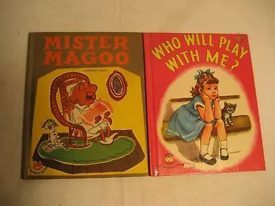 Vintage Wonder Books 1958 Mister Magoo & 1951 Who Will Play With Me • $19.99
