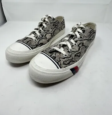 PRO-Keds Mens 10.5 Shoes Sneakers Gray Reptile Print Lace Up Canvas • $39.28