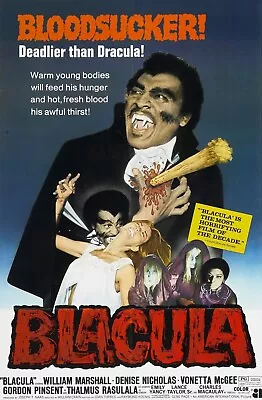 9831.Decoration Poster.Room Wall Design.Retro B Movie Film Blacula.Bloodsucker • $51