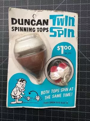 Vintage 1960's DUNCAN SPIN TWIN TOP Old Store Stock SEALED Rare COPPER MINT Nos • $32