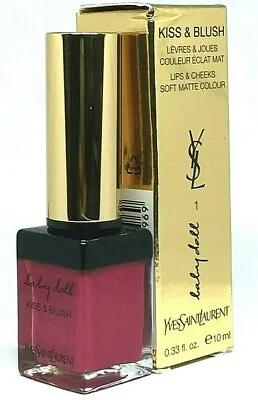 Yves Saint Laurent Baby Doll Kiss & Blush Lipstick Shade 1 Fuchsia Desinvolte • £16.99