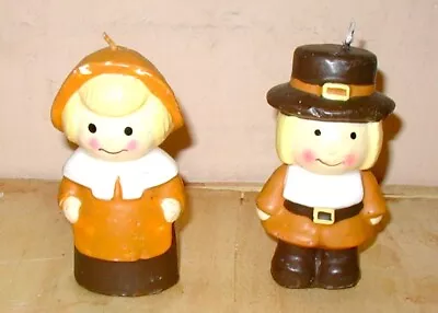 Pilgram Candle Set Vintage Thanksgiving Holiday Decoration New Never Used  • $20